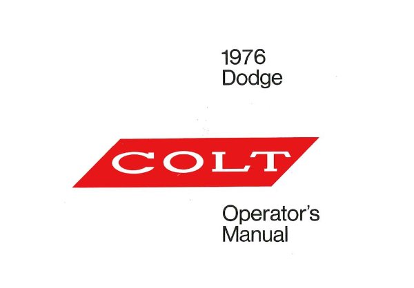 1976 Dodge Colt Owner's Manual