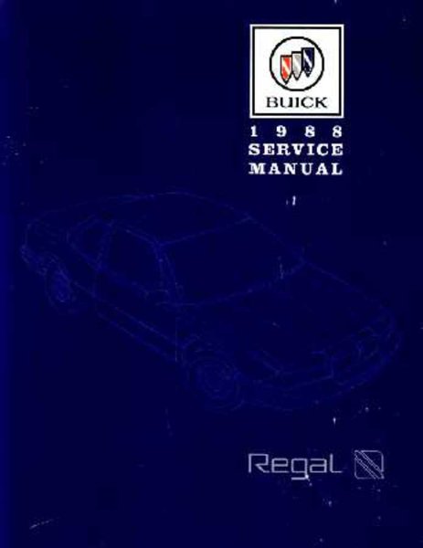 1988 Buick Regal Factory Shop Service Manual