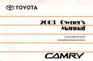 2003 Toyota Camry Owner's Manual