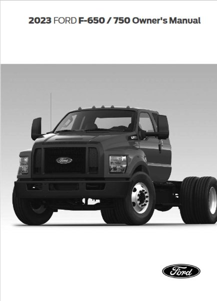 2023 Ford F-650, F-750 F-SUPER DUTY Owner's Manual