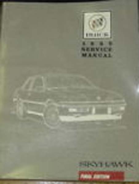 1989 Buick Skyhawk Factory Shop Service Manual