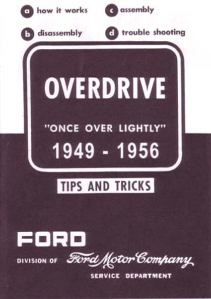 1949–1956 Ford OVERDRIVE SUPP Factory Shop Service Manual