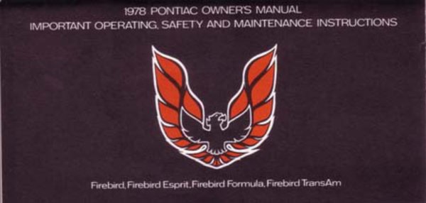 1978 Pontiac Firebird Owner's Manual