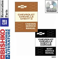 1965 CHEVROLET BELAIRE, BISCAYNE, CHEVELLE, CHEVY II & IMPALA Body, Chassis & Electrical Service Manual sample image