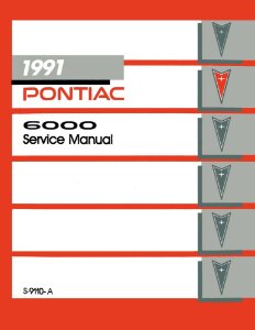 1991 Pontiac 6000 Factory Shop Service Manual