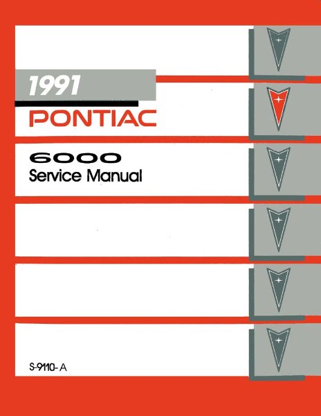 1991 Pontiac 6000 Factory Shop Service Manual