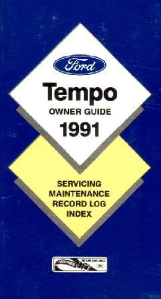 1991 Ford Tempo Owner's Manual