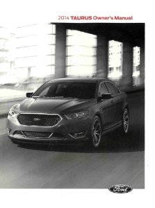 2014 Ford Taurus Owner's Manual