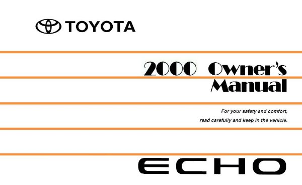 2000 Toyota Echo Owner's Manual