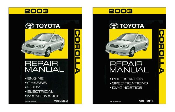 2003 Toyota Corolla Factory Shop Service Manual