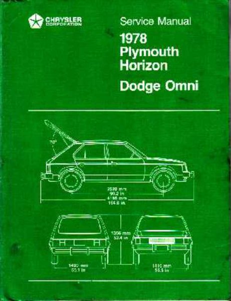 1978 Dodge Omni, Horizon Factory Shop Service Manual