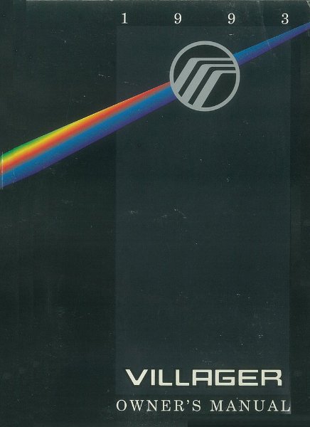 1993 Mercury Villager Owner's Manual