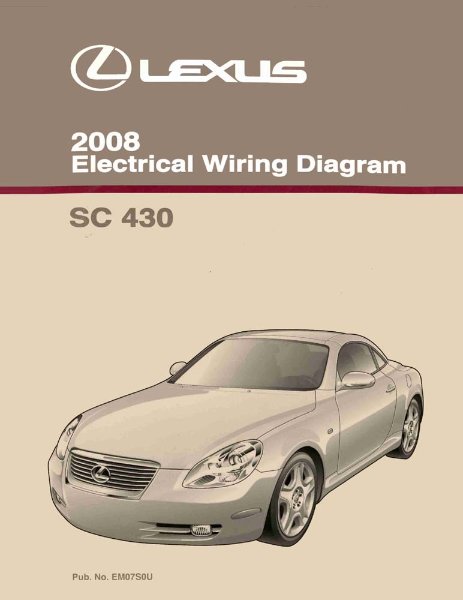 2008 Lexus SC 430 Wiring Diagrams Manual