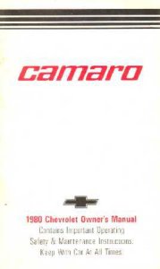 1980 Chevrolet Camaro Owner's Manual