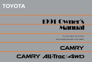 1991 Toyota Camry All-Trac / 4WD Owner's Manual