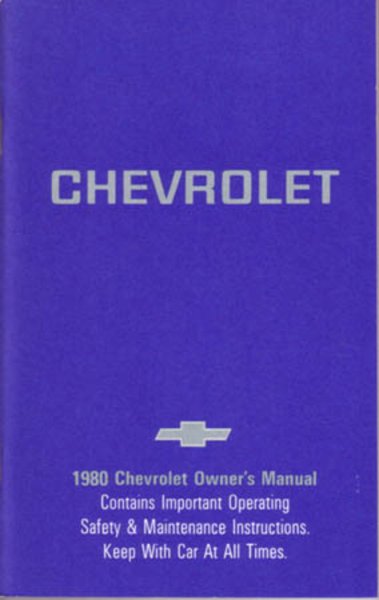 1980 Chevrolet Impala Owner's Manual