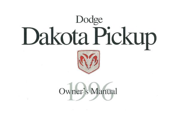 1996 Dodge Dakota Owner's Manual