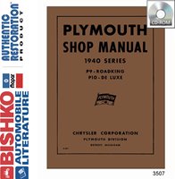 1940 PLYMOUTH Body, Chassis & Electrical Service Manual sample image