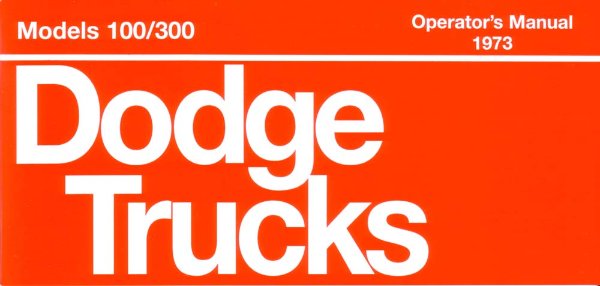 1973 Dodge Medium, Heavy Duty Owner's Manual