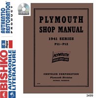 1941 PLYMOUTH P11-P12 Body, Chassis & Electrical Service Manual sample image
