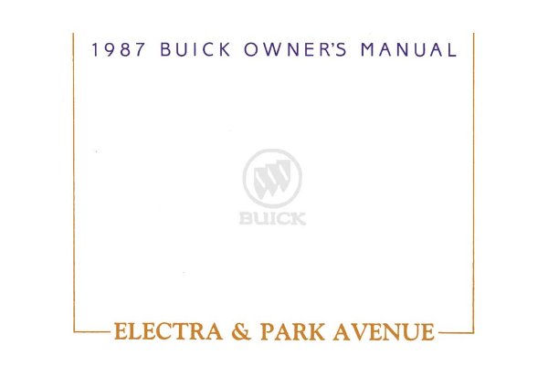 1987 Buick LeSabre, Electra, Estate Wagon Owner's Manual