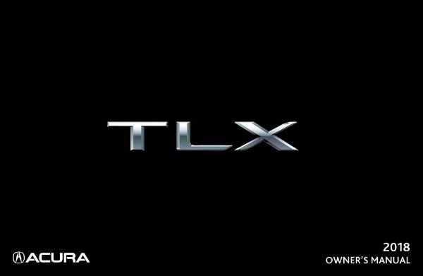 2018 Acura TLX Owner's Manual