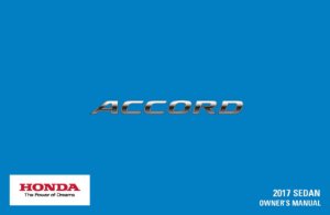 2017 Honda Accord Sedan Owner's Manual