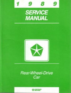 1989 Chrysler Fifth Avenue, Diplomat, Gran Fury Factory Shop Service Manual