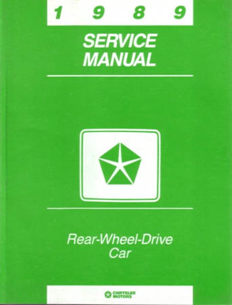 1989 Chrysler Fifth Avenue, Diplomat, Gran Fury Factory Shop Service Manual