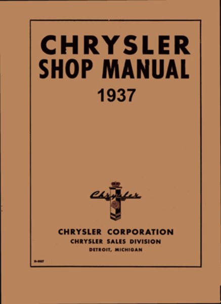 1937 Chrysler All Models Factory Shop Service Manual
