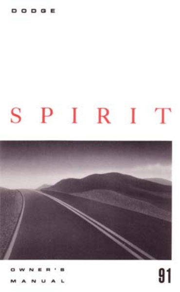 1991 Dodge Spirit Owner's Manual