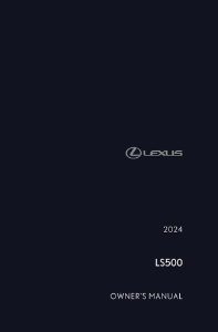 2024 Lexus LS 500 Owner's Manual