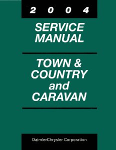 2004 Chrysler Town & Country, Caravan Factory Shop Service Manual