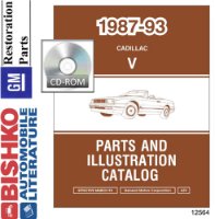 1987 1989 1991 1993 Cadillac Allante Parts Numbers List PDF Guide Interchange sample image