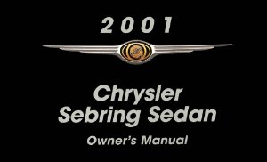 2001 Chrysler Sebring Sedan Owner's Manual