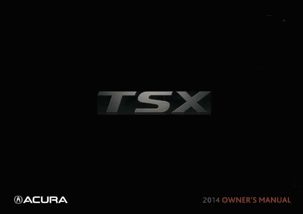 2014 Acura TSX Owner's Manual