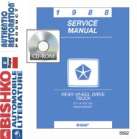 1988 Dodge Pickup Truck & RAMCharger Shop Service Repair Manual PDF Engine Wiring sample image