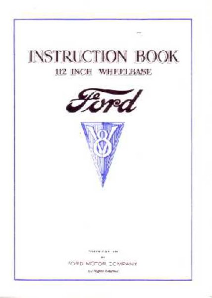 1934 Ford Passenger Car Owner's Manual