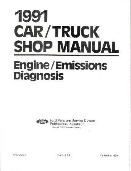 1991 Ford Lincoln Mercury Emissions Diagnosis Procedure Manual