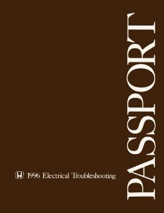 1996 Honda Passport Electrical Troubleshooting, ETM Wiring Diagrams Manual