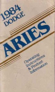 1984 Dodge Aries Owner's Manual