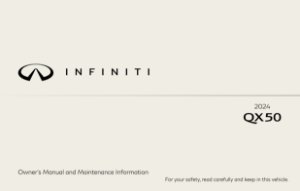 2024 Infiniti QX50 Owner's Manual
