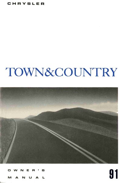 1991 Chrysler Town & Country Owner's Manual