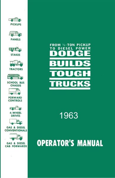 1963 Dodge All Models Owner's Manual