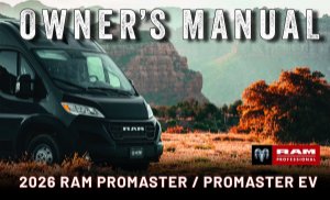 2026 Dodge Promaster and EV Owner's Manual