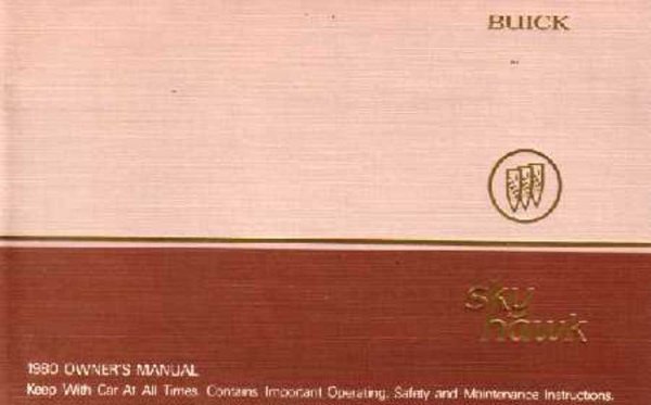 1980 Buick Skyhawk Owner's Manual