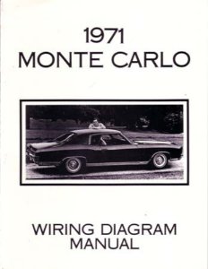 1971 Chevrolet Monte Carlo Wiring Diagrams Manual