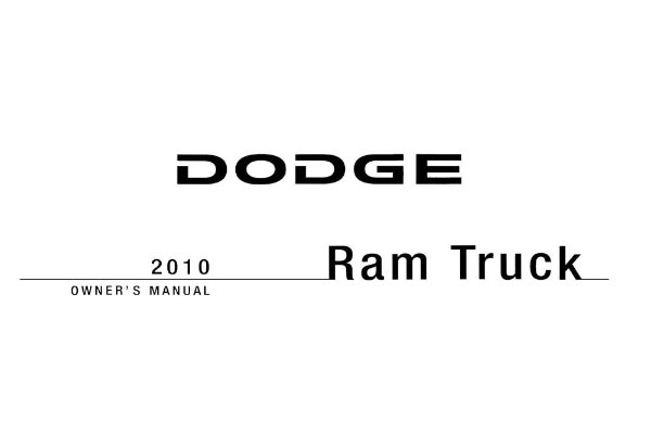 2010 Dodge Ram Truck (no diesel) Owner's Manual