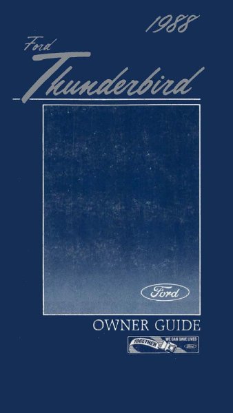1988 Ford Thunderbird Owner's Manual