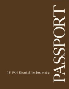1994 Honda Passport Electrical Troubleshooting, ETM Wiring Diagrams Manual